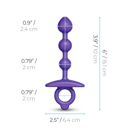 B-Vibe Butties - Zip Silicone Anal Beads