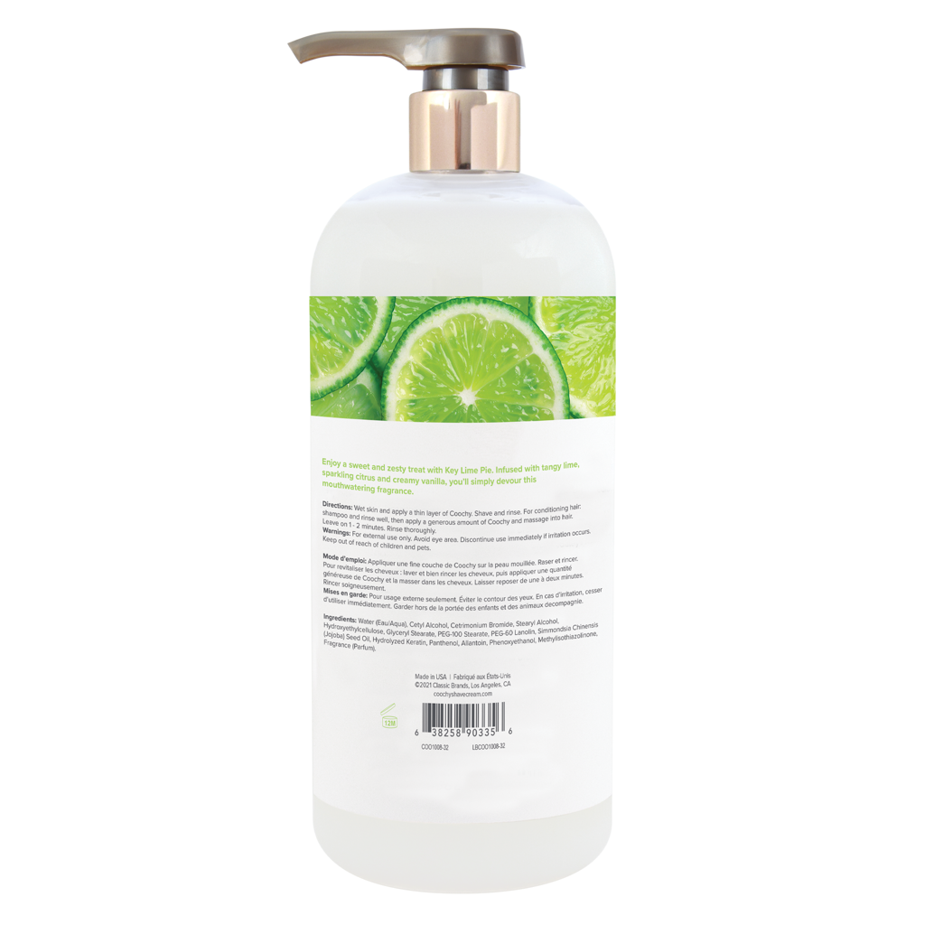 COOCHY - Crème à Raser - Tarte au Citron Vert 946ml