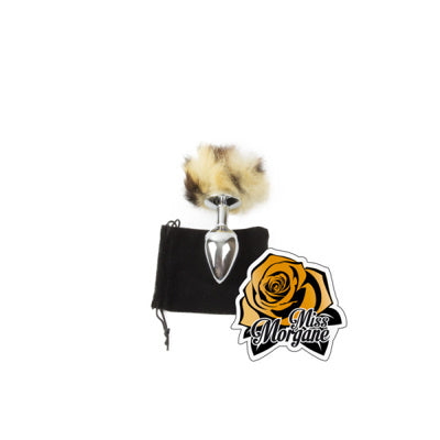 Miss Morgane Gold - Medium Plug avec fourrure de Lapin