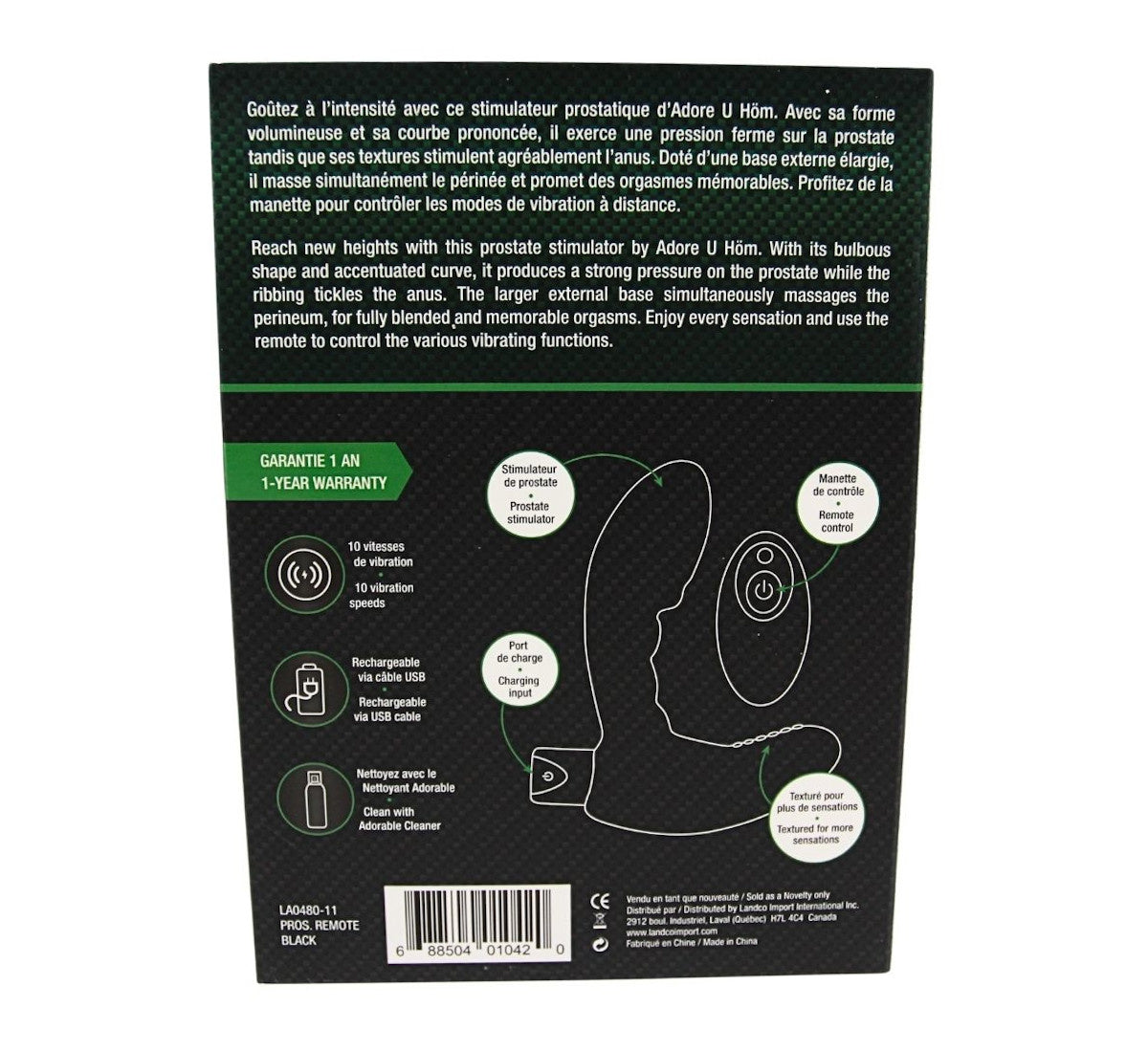 Adore U Höm - Stimulateur De Prostate Avec Télécommande