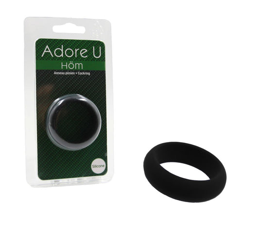 Adore U Höm - Anneau Pénien Silicone 3.5cm - Noir
