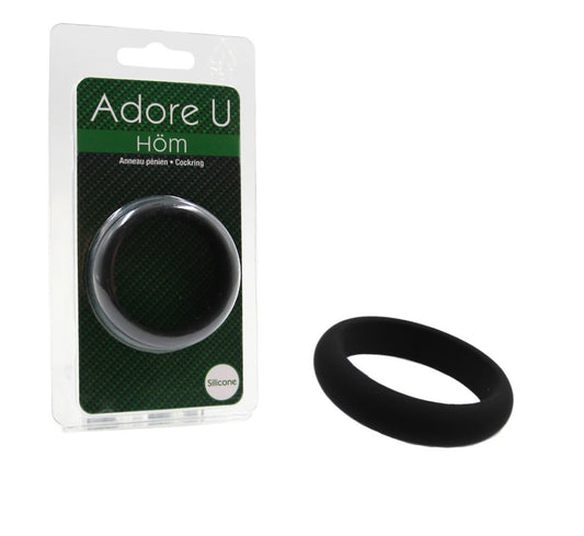 Adore U Höm - Anneau Pénien Silicone 4.2cm - Noir