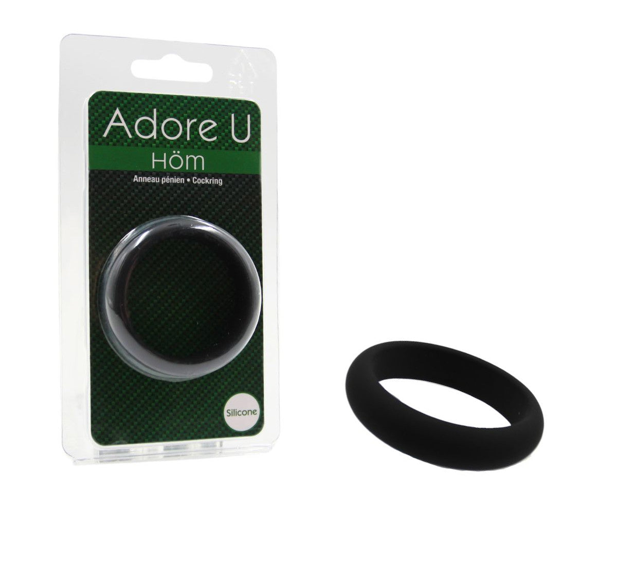 Adore U Höm - Anneau Pénien Silicone 5cm - Noir
