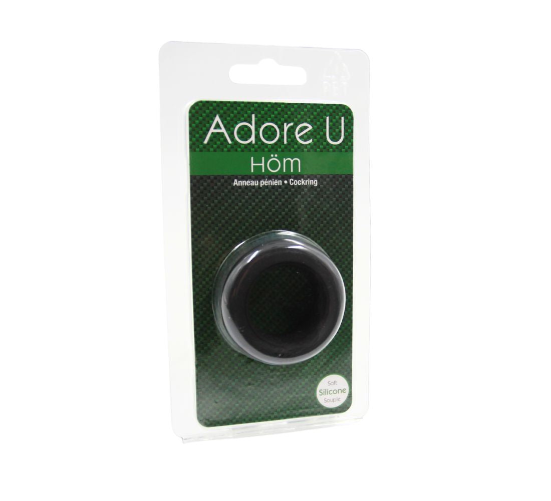 Adore U Höm - Anneau pénien Soft Silicone 2.6cm - Noir