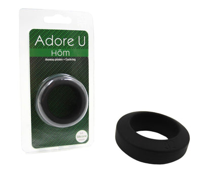 Adore U Höm - Anneau pénien Soft Silicone 3.2cm - Noir