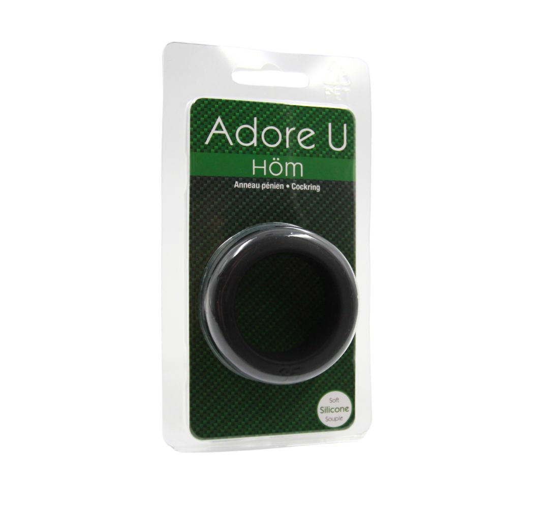 Adore U Höm - Anneau pénien Soft Silicone 3.5cm - Noir
