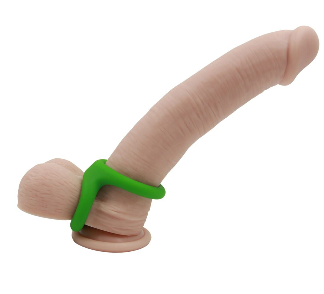 Adore U Höm - Anneau pénien Silicone Double P  - Vert