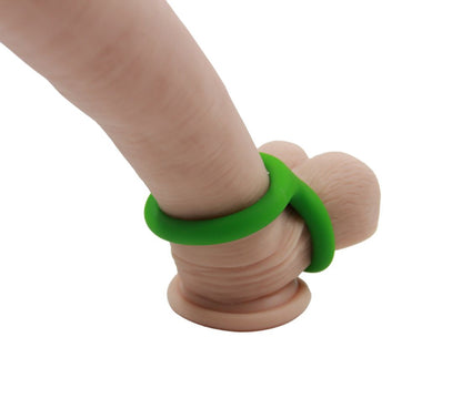 Adore U Höm - Anneau pénien Silicone Double P  - Vert