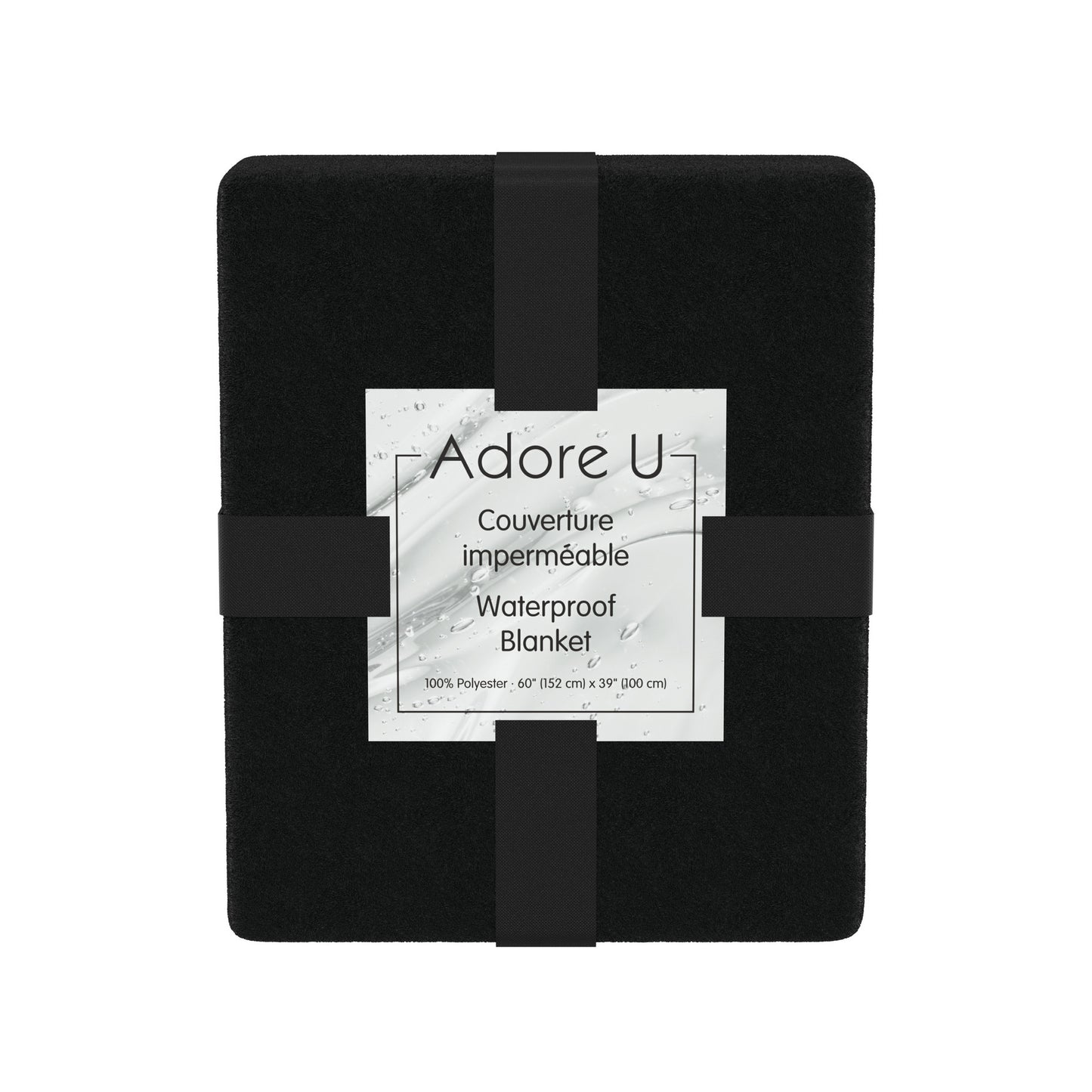 Adore U - Couverture Imperméable - Noir