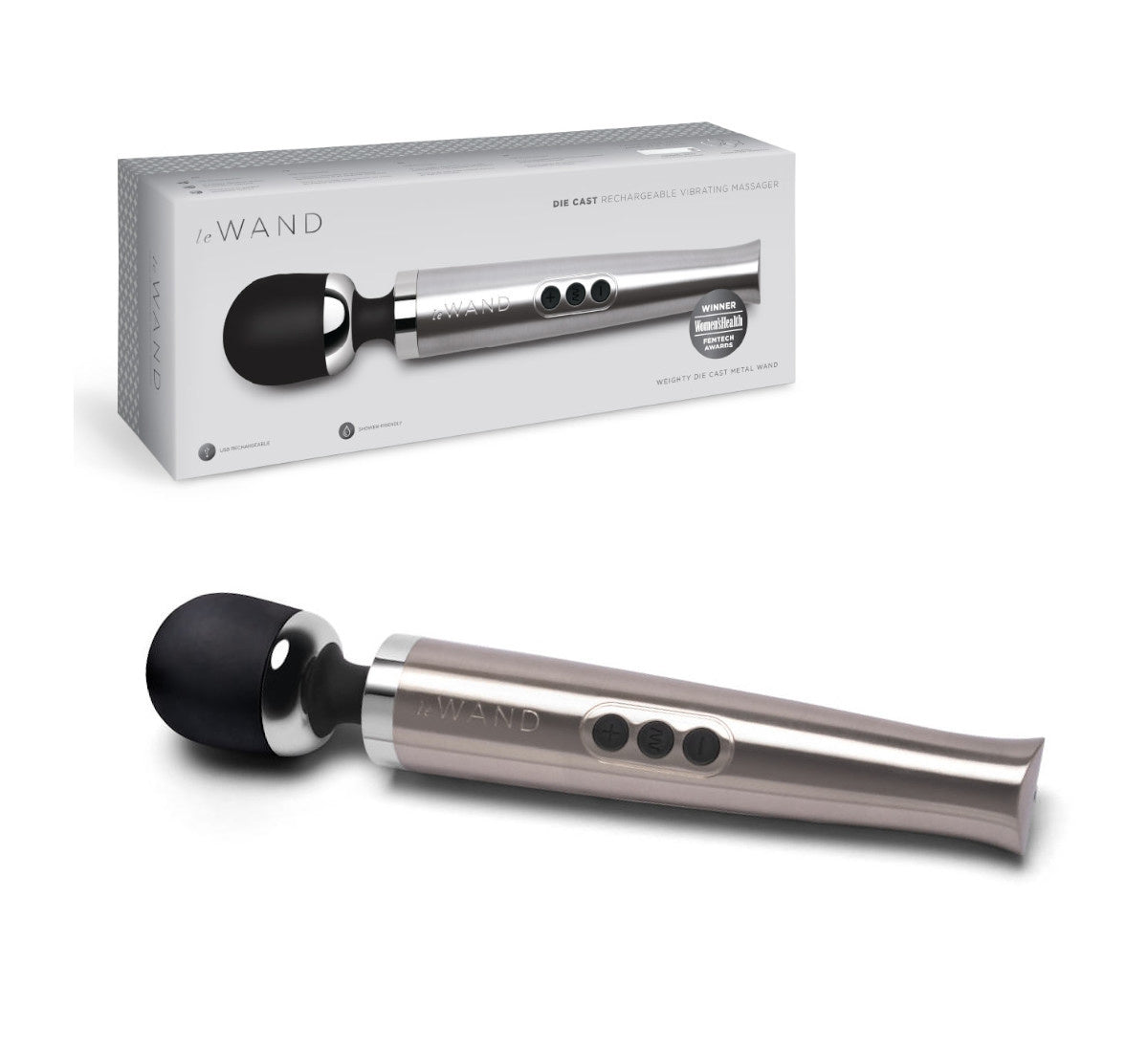 Le Wand - Die Cast Rechargeable - Argent