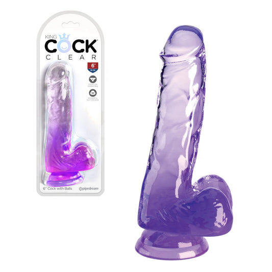 King Cock - 6 po. Cock with Balls - Mauve