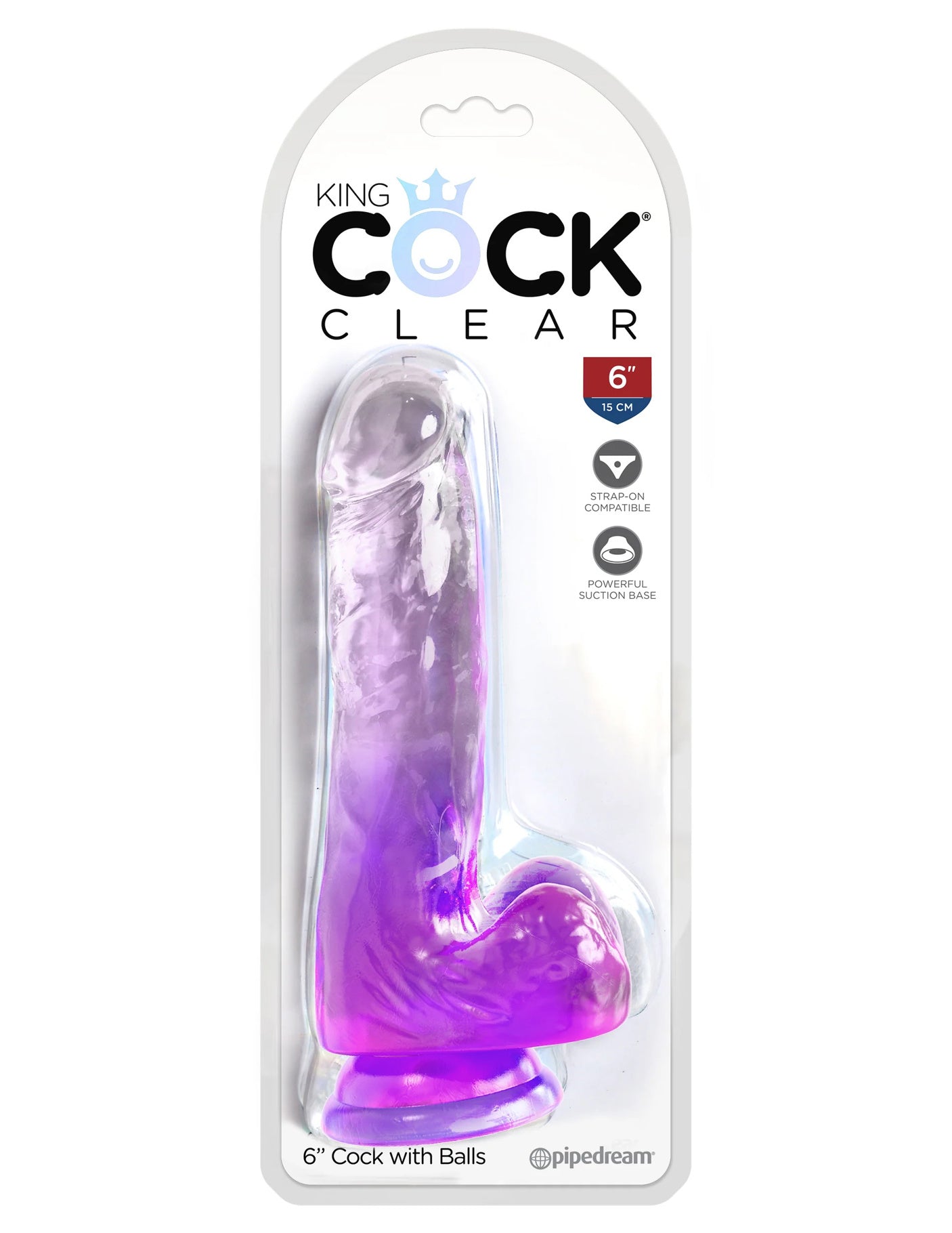 King Cock - 6 po. Cock with Balls - Mauve