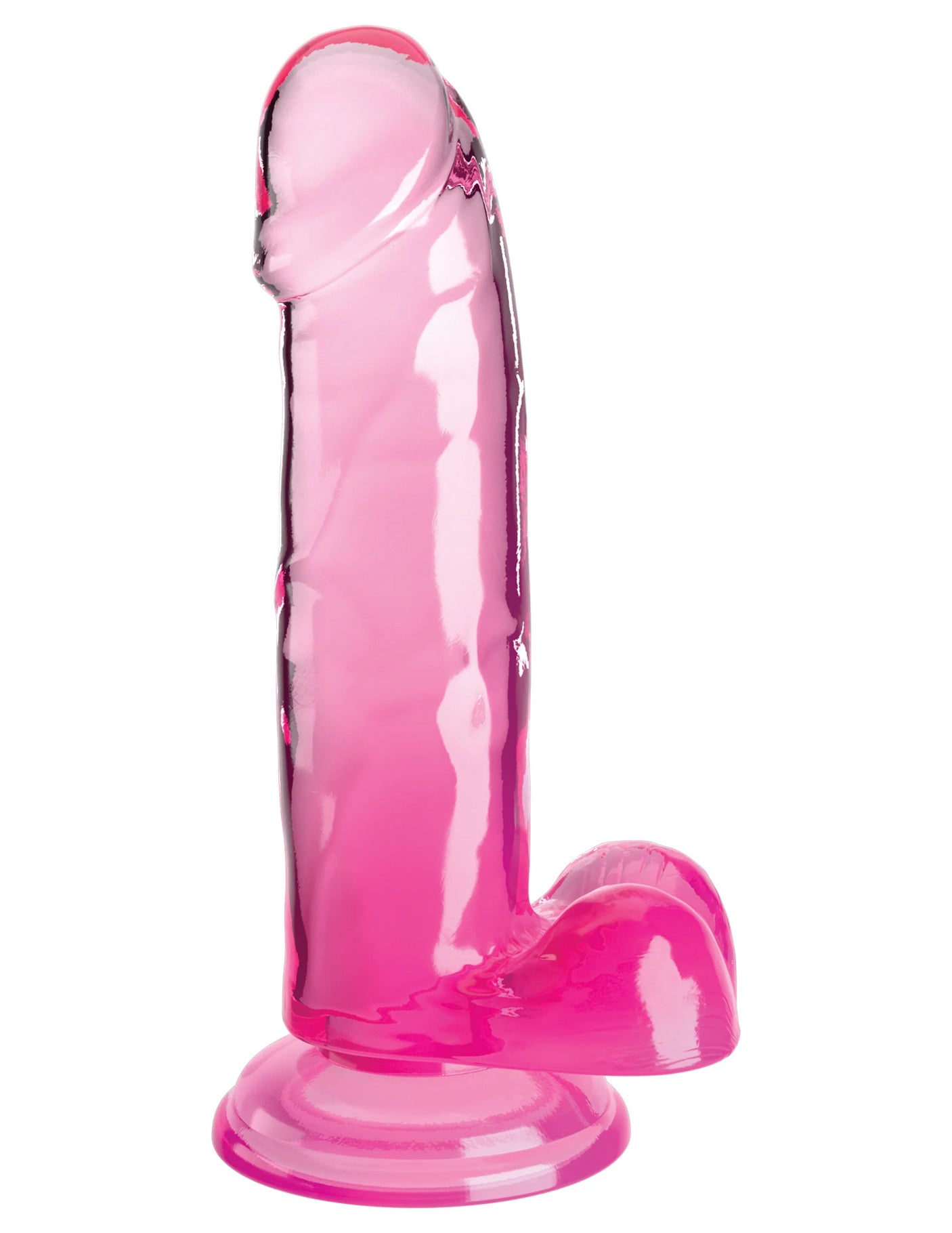 King Cock - Dildo 7 po Avec Testicules - Rose