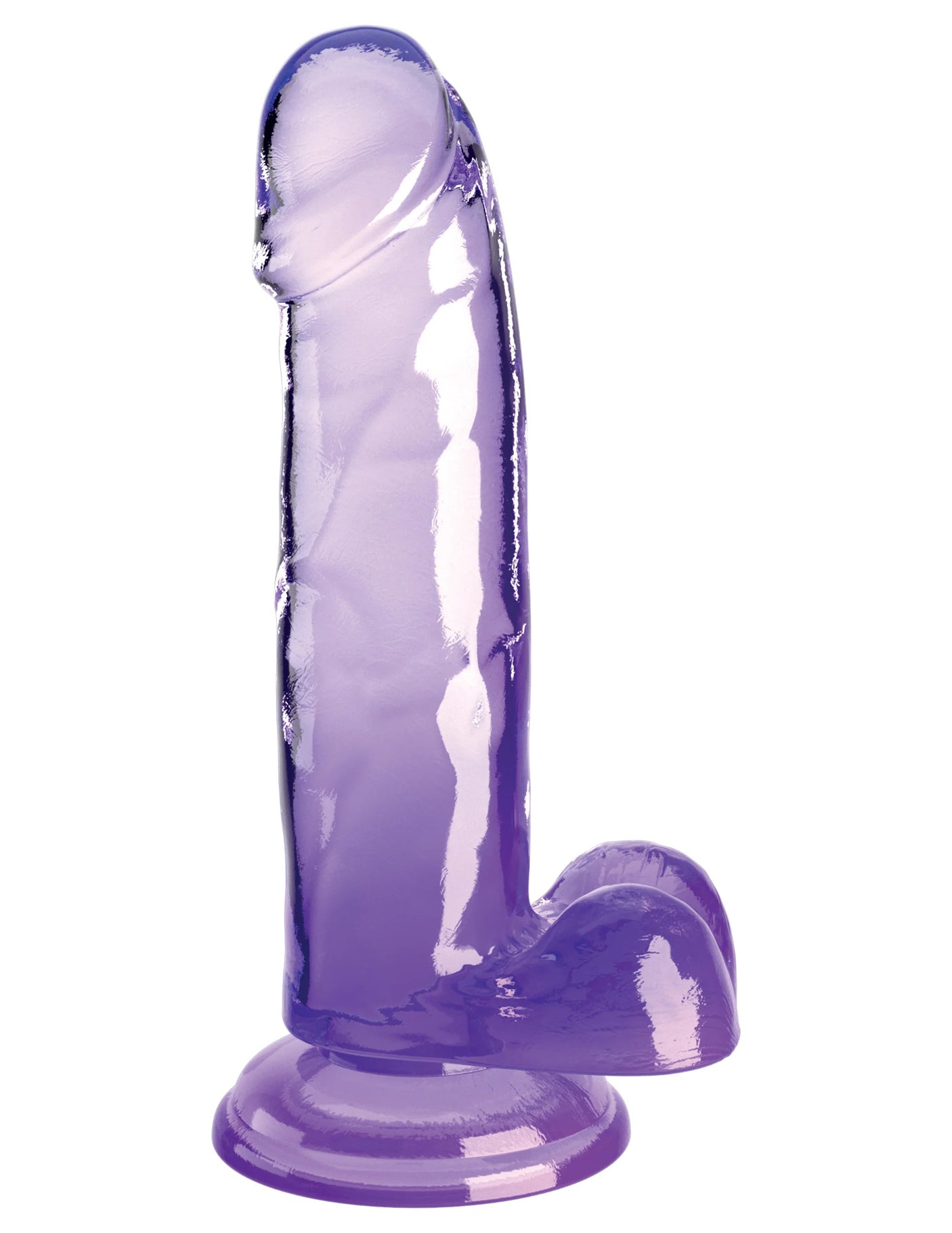 King Cock - Dildo 7 po Avec Testicules - Mauve