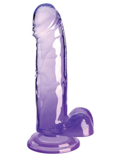 King Cock - Dildo 7 po Avec Testicules - Mauve