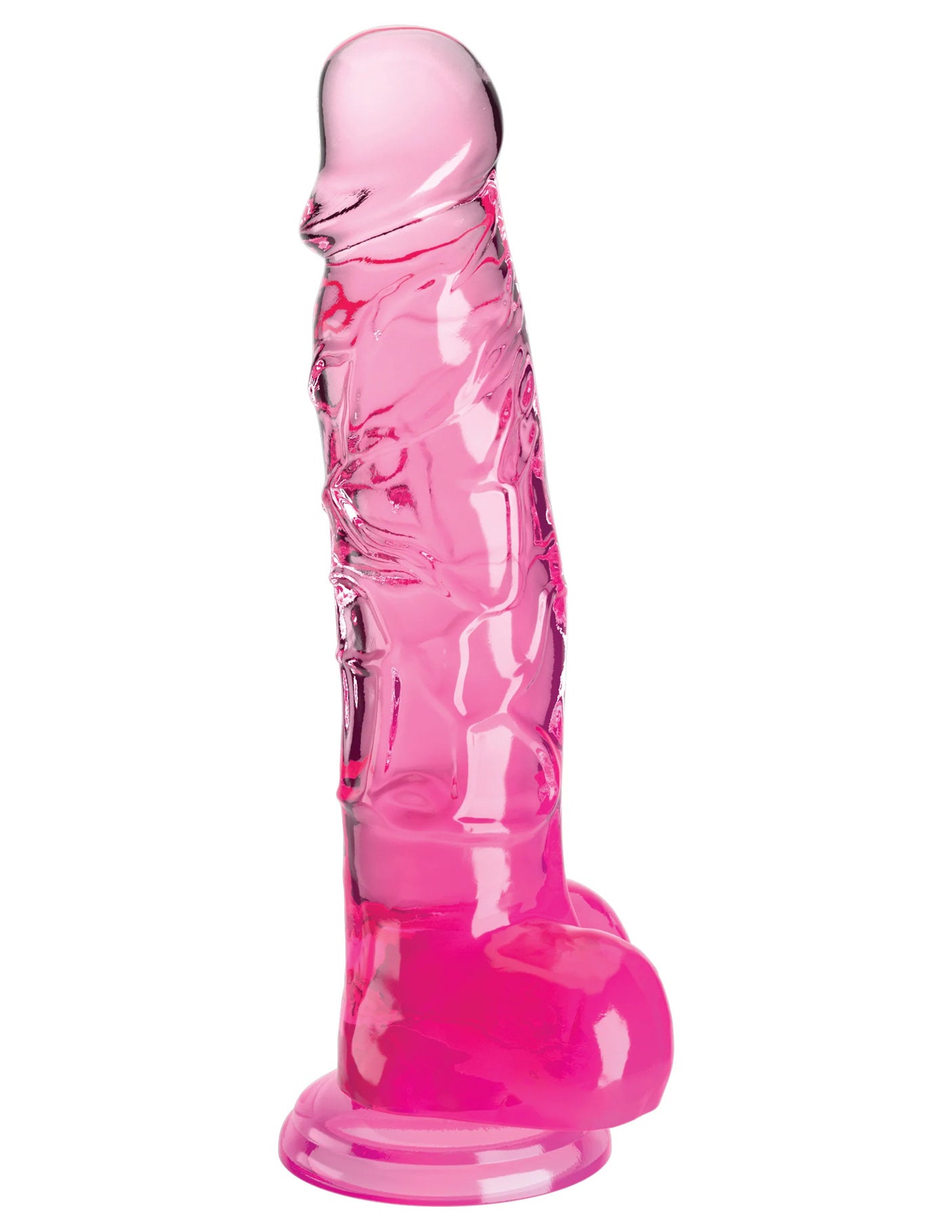 King Cock - Dildo 8 po Avec Testicules - Rose