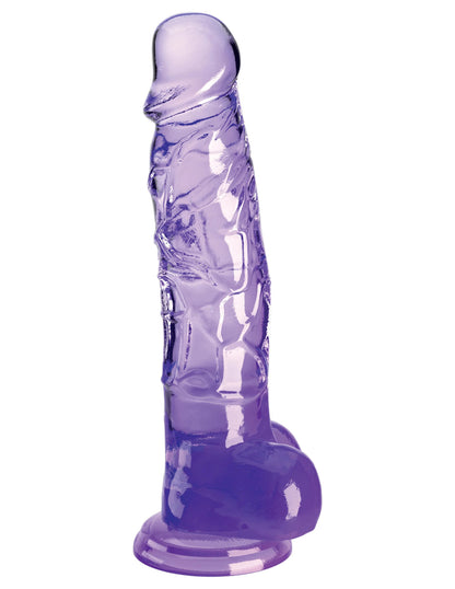 King Cock - Dildo 8 po Avec Testicules - Mauve