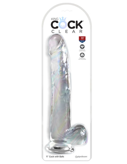 King Cock - Dildo 11 po - Transparent