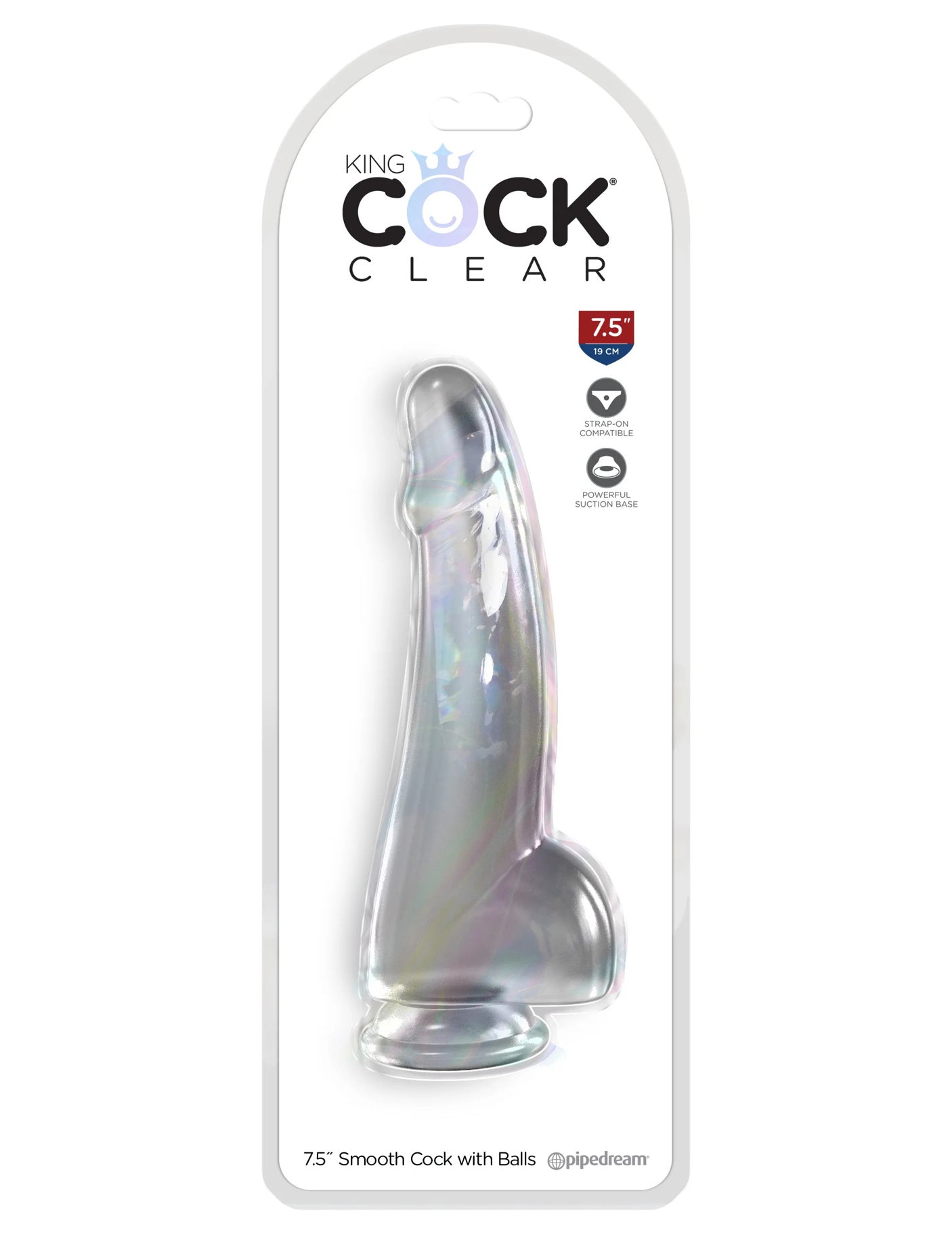 King Cock - Dildo 7.5 po - Transparent