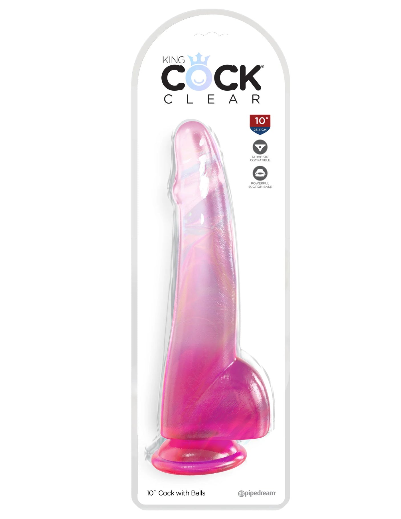 King Cock - Dildo 10 po - Rose