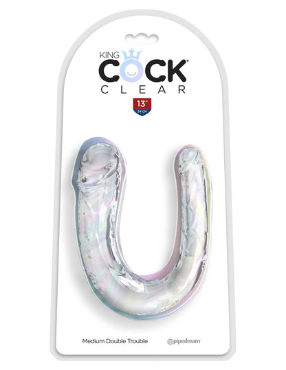 King cock - Medium Double Trouble - Tranparent