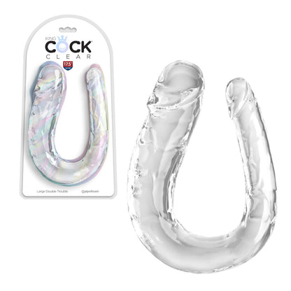 King cock - Large Double Trouble - Tranparent
