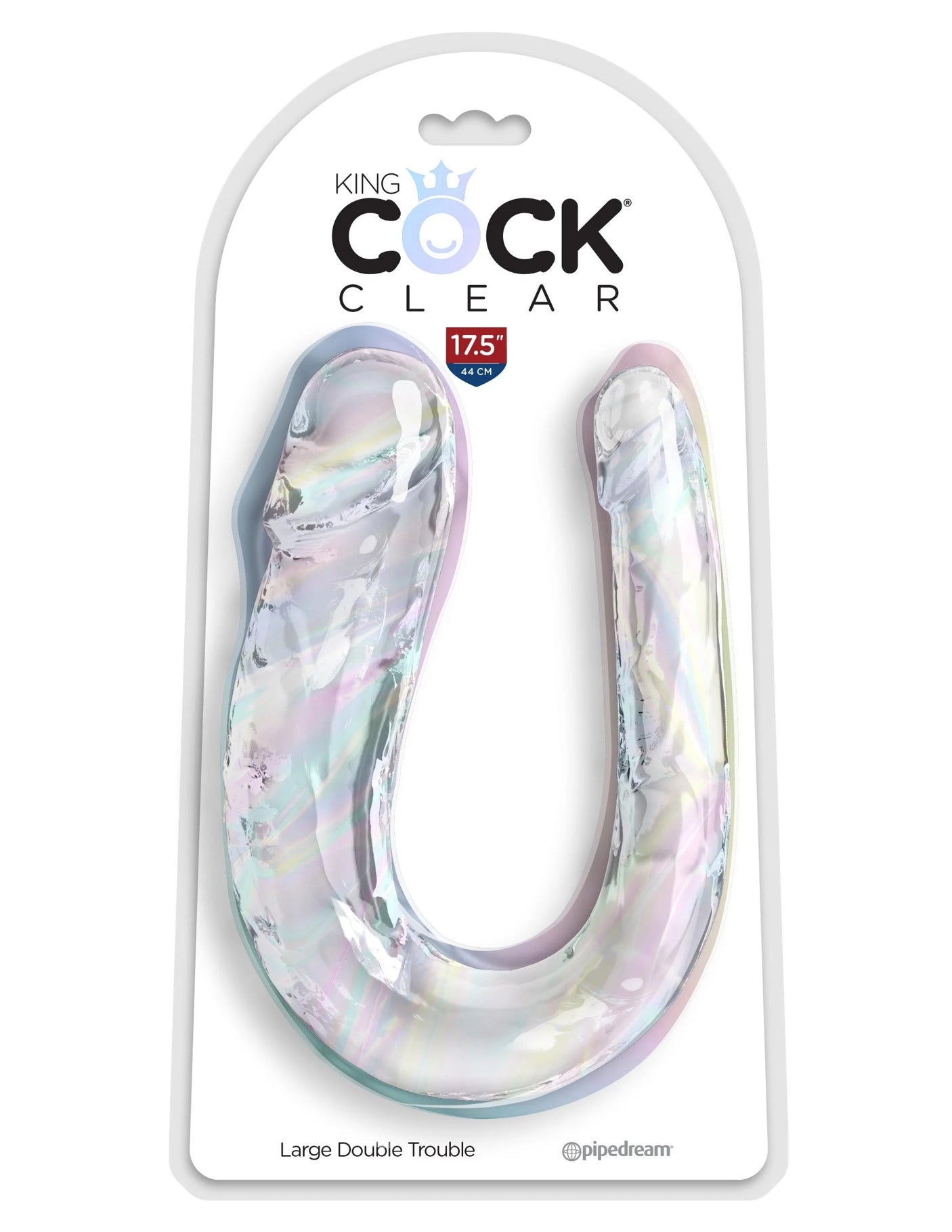 King cock - Large Double Trouble - Tranparent