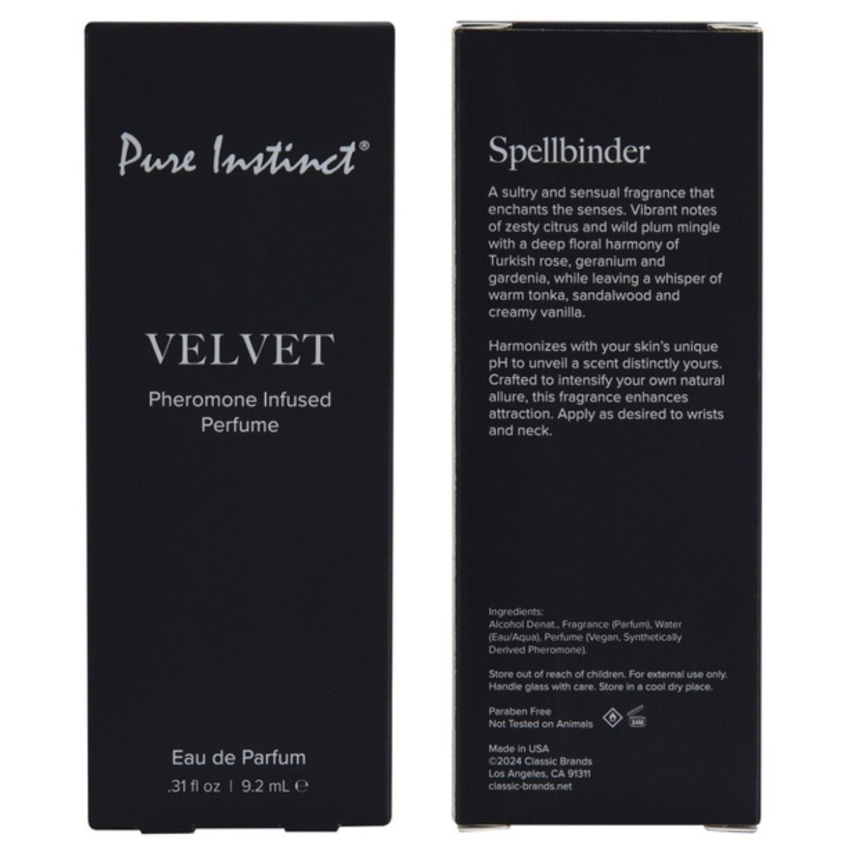 Pure Instinct - Parfum Infusé aux Phéromones - Velvet 9.2ml