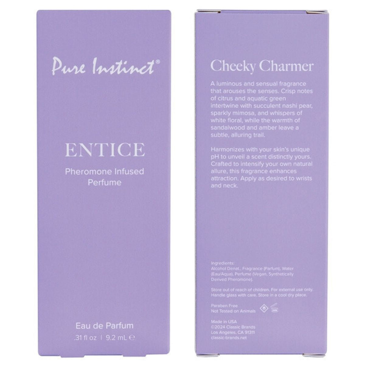 Pure Instinct - Parfum Infusé aux Phéromones - Entice 9.2ml