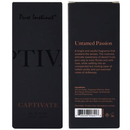 Pure Instinct - Parfum Infusé Aux Phéromones - Captivate 60ml
