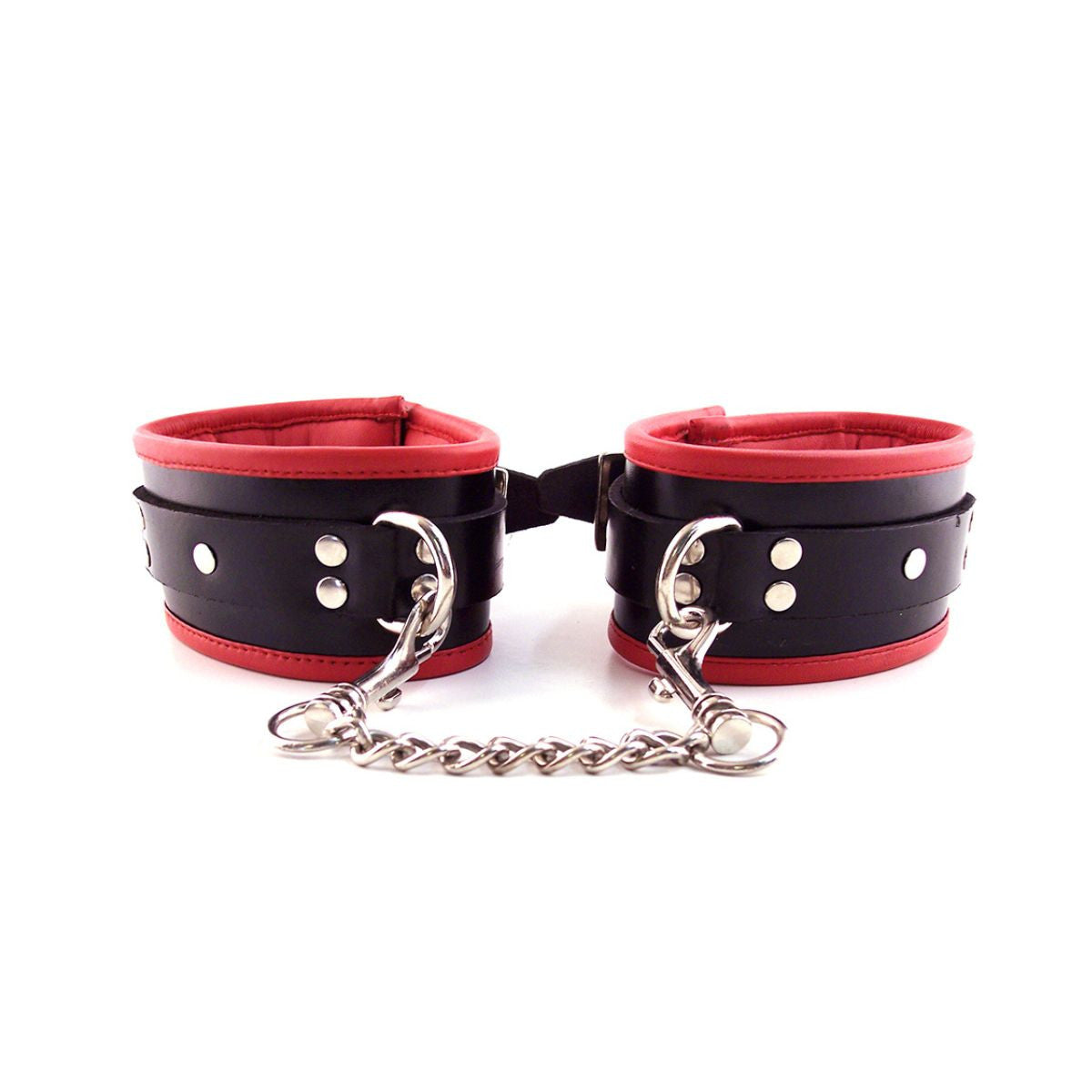 Rouge - Menottes de Cheville Rembourré - Noir/Rouge