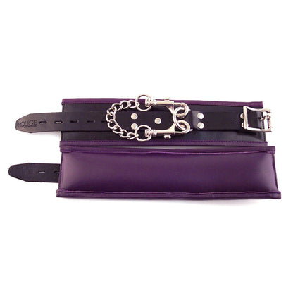 Rouge - Menottes de Poignet Rembourré - Noir/Mauve