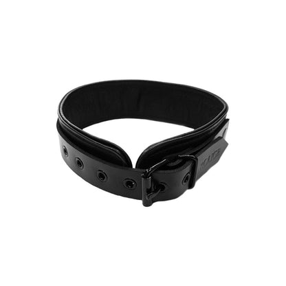 Rouge - Collier Uni en Cuir - Noir/Noir