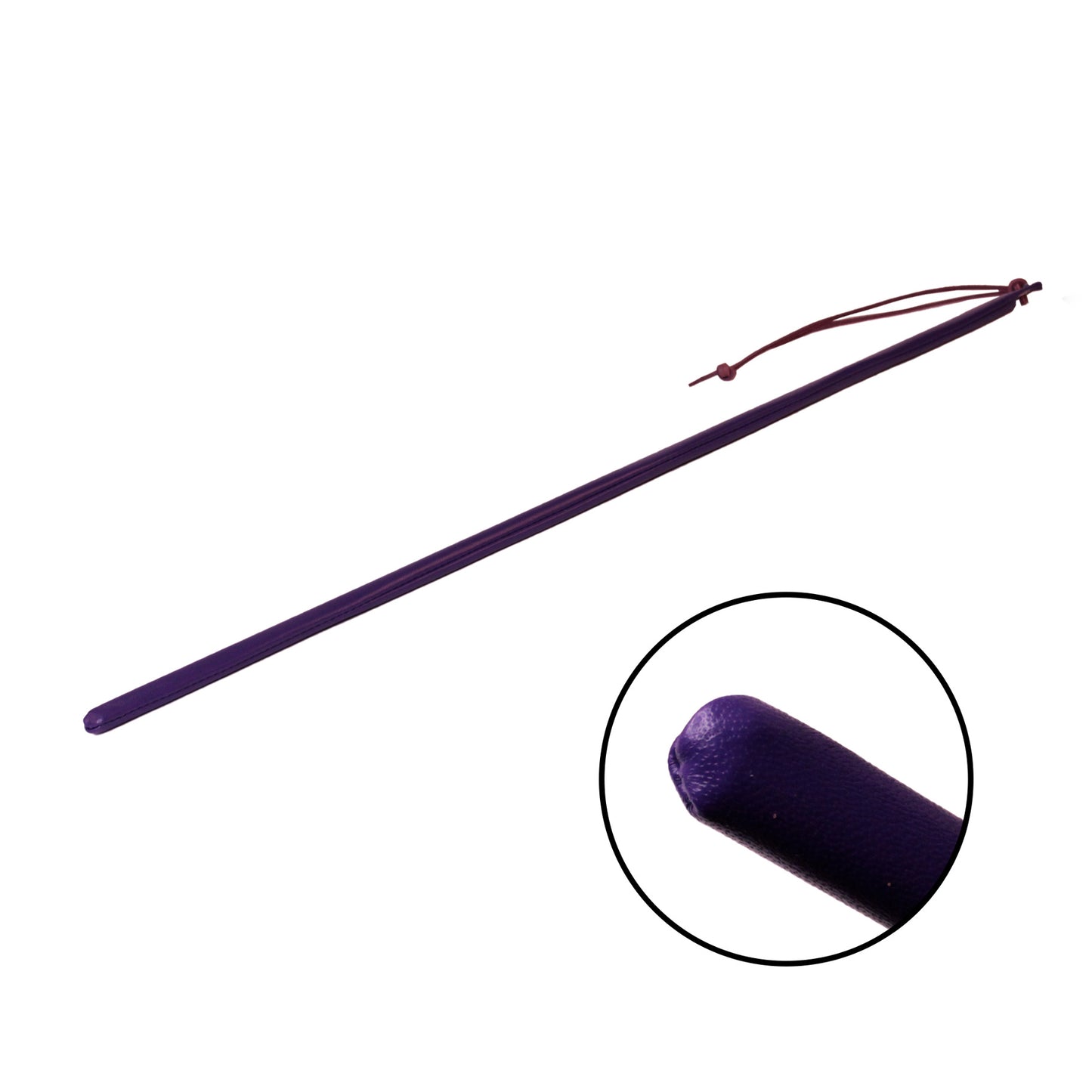 Spartacus - 24'' Leather Wrapped Cane - Mauve