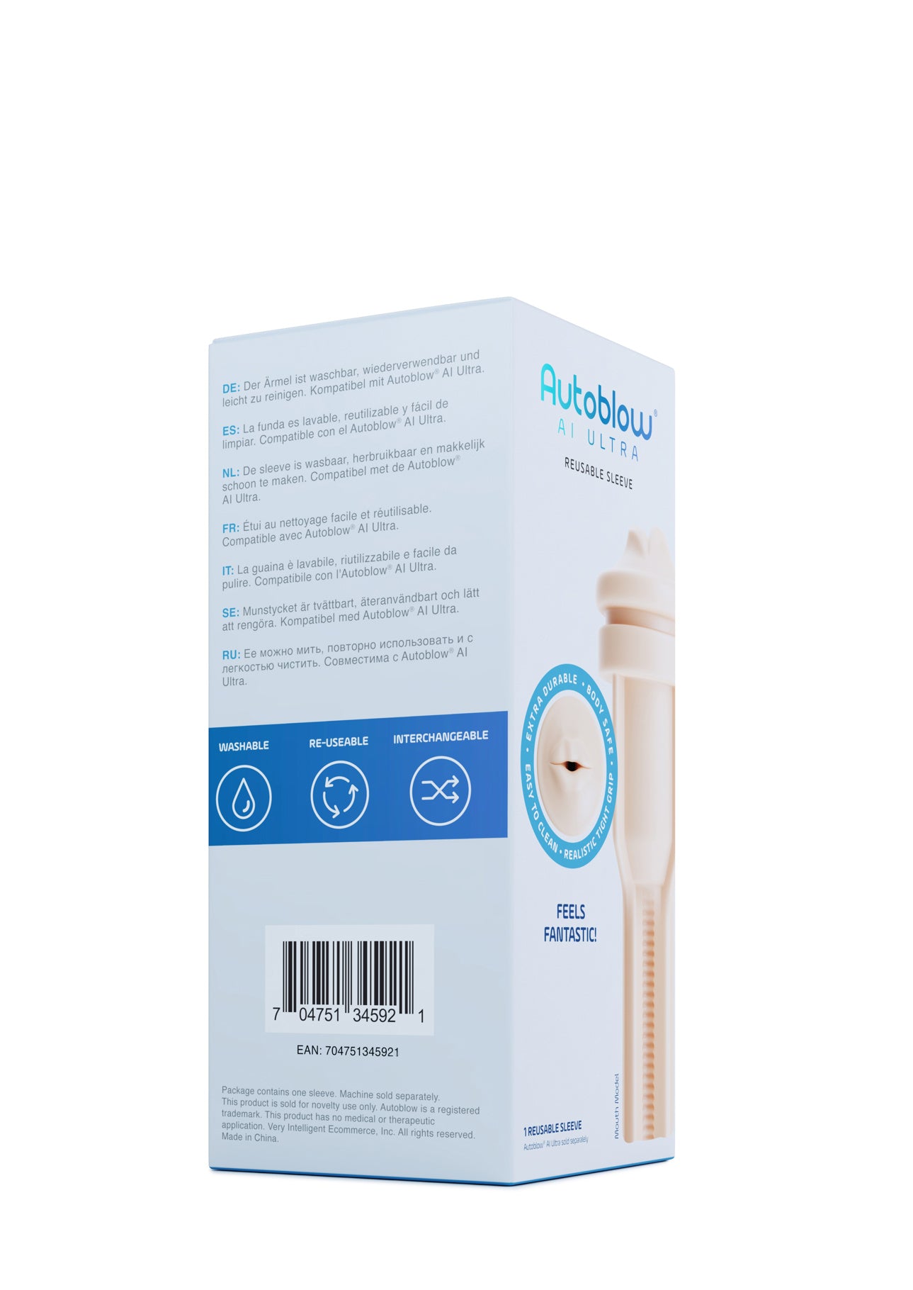 Autoblow - Manchon Compatible A.I. Ultra - Bouche Beige