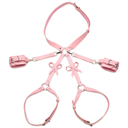 Strict - Bondage Harness avec Boucle - M/L Rose