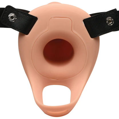 Size Matters - 2'' Vibrating Smooth Penis Sheath Remote - Beige
