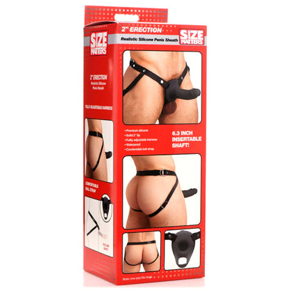 Size Matters - 2'' Realistic Penis Sheath - Noir