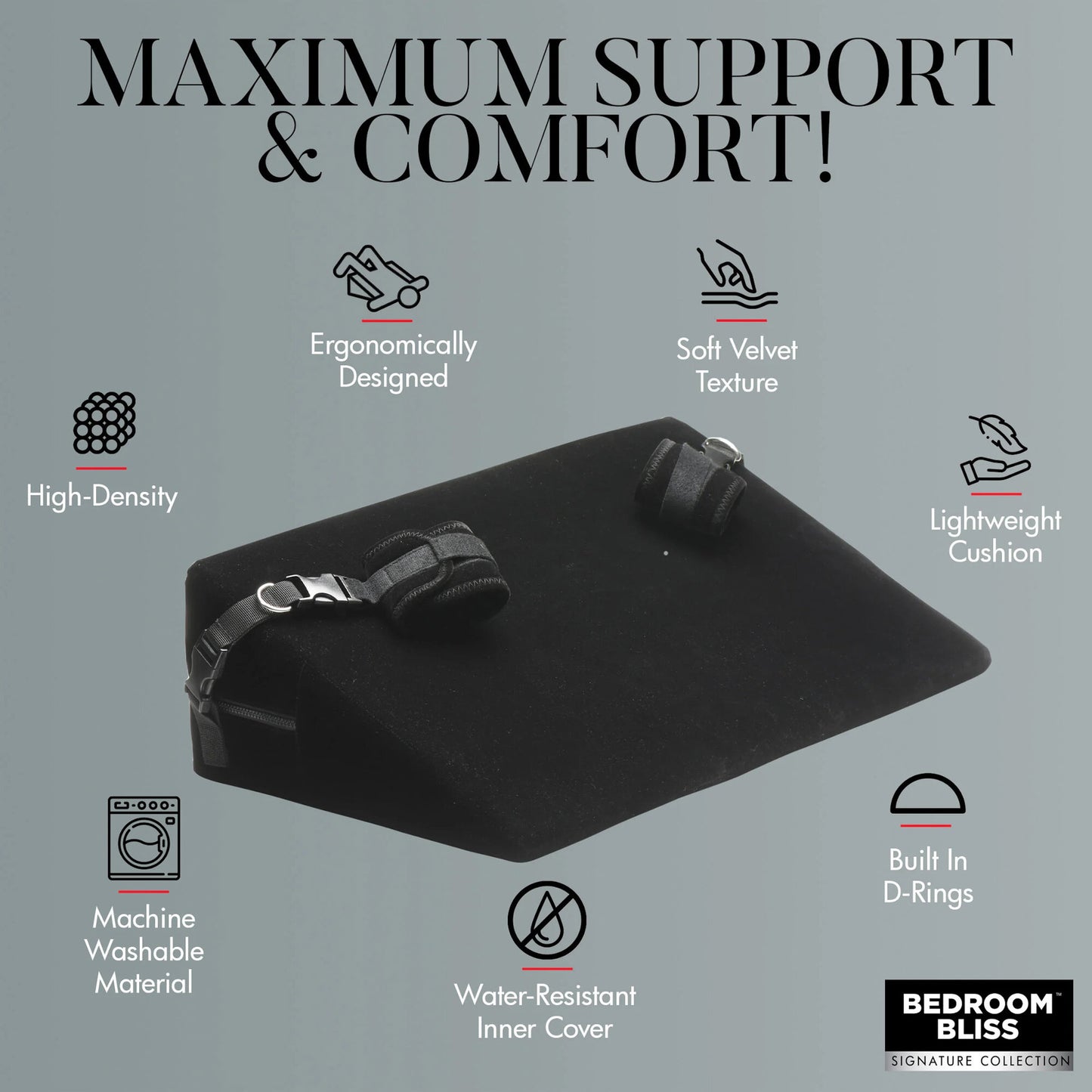 Bedroom Bliss - SM Bondage Cushion Set - Noir