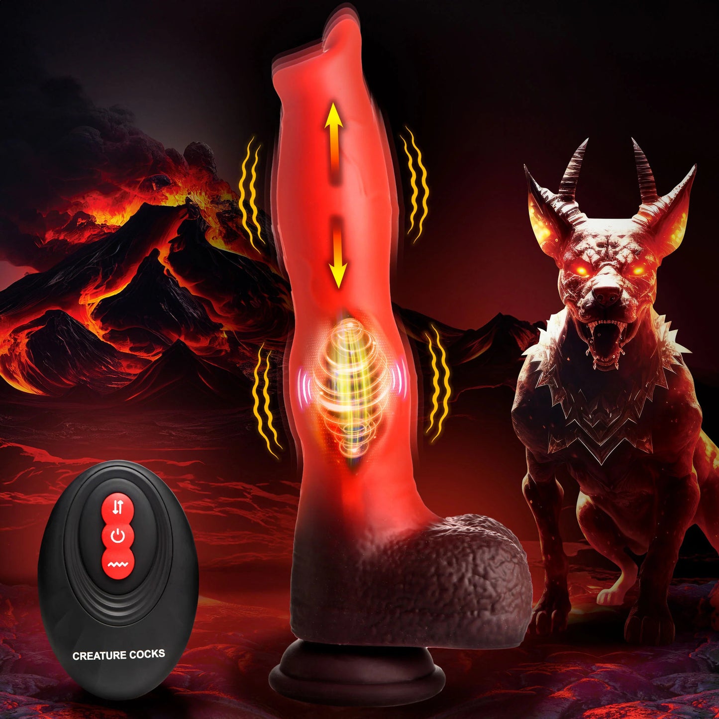 Creature Cock - Ramming Hound Thrusting & Vibrating Dildo