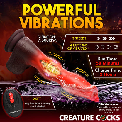 Creature Cock - Ramming Hound Thrusting & Vibrating Dildo