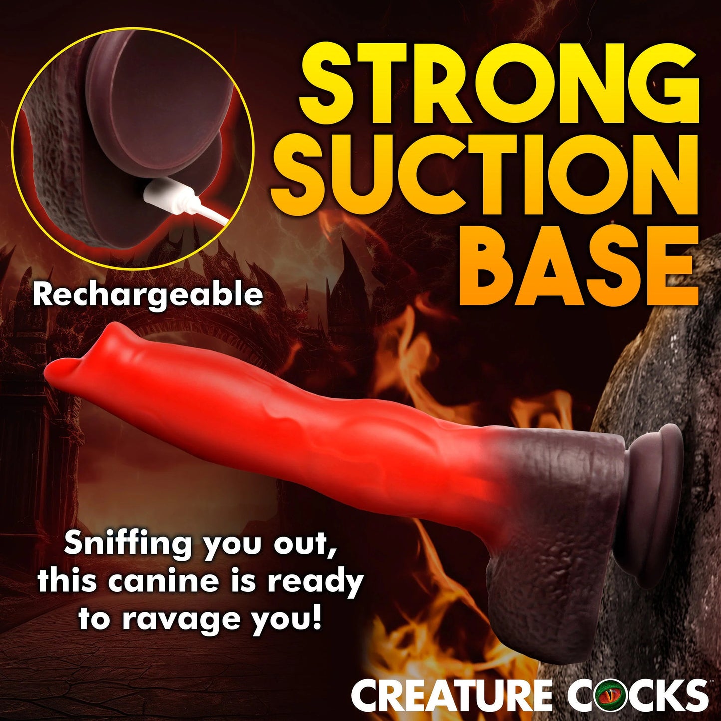 Creature Cock - Ramming Hound Thrusting & Vibrating Dildo