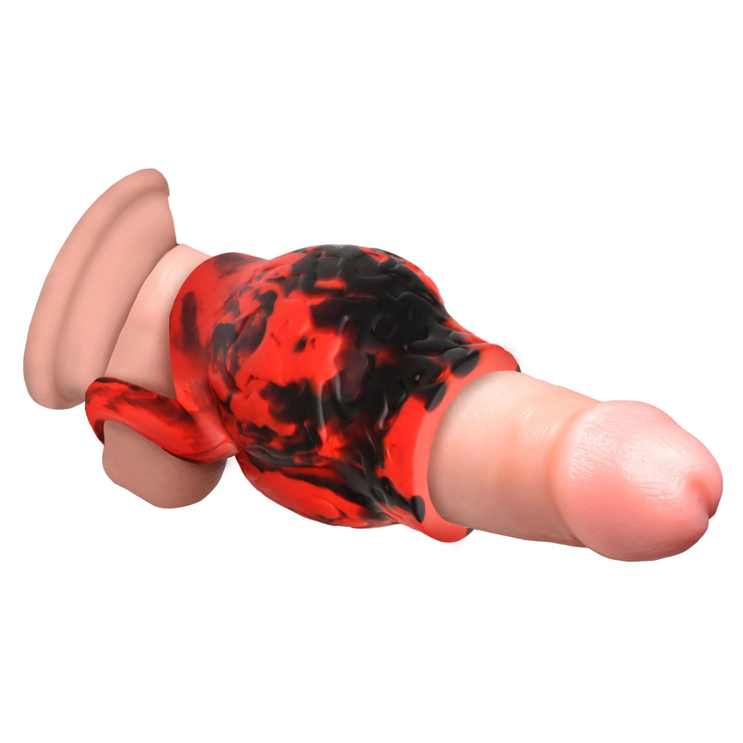 Creature Cock - Hell Hound Enhancer w/ Ball Strap - Rouge/Large