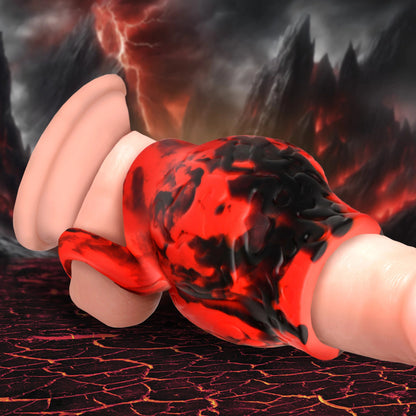 Creature Cock - Hell Hound Enhancer w/ Ball Strap - Rouge/Large