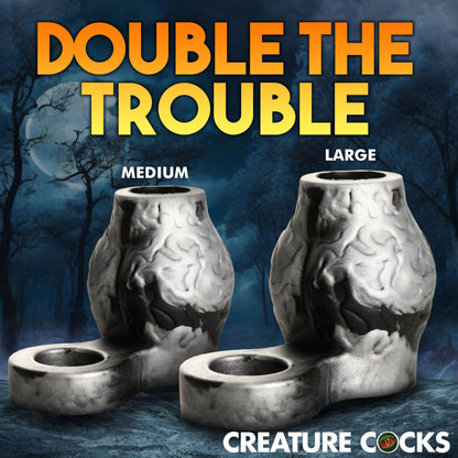 Creature Cock - Night Prowler Enhancer w/ Ball Strap - Noir/Medium