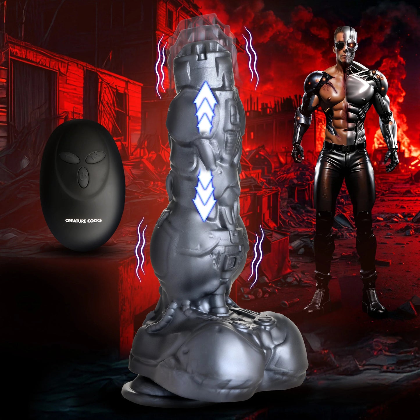 Creature Cock - Cyborg Cock Thrusting & Vibrating Dildo