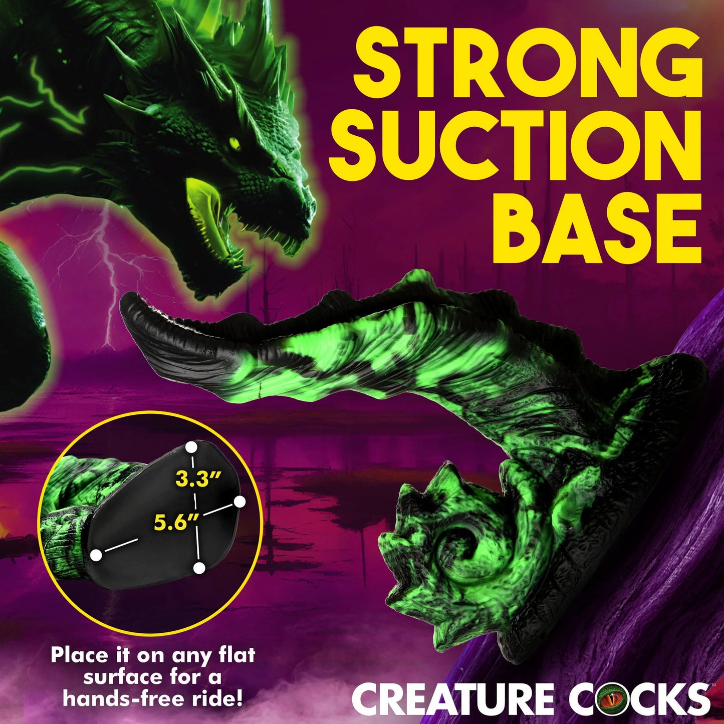 Creature Cock - Glowzilla Glow-In-The-Dark Dildo