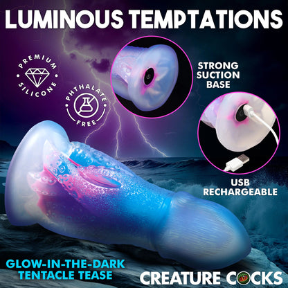 Creature Cock - Cocktopus Deluxe Vibrating Dildo Glow-in-the-Dark