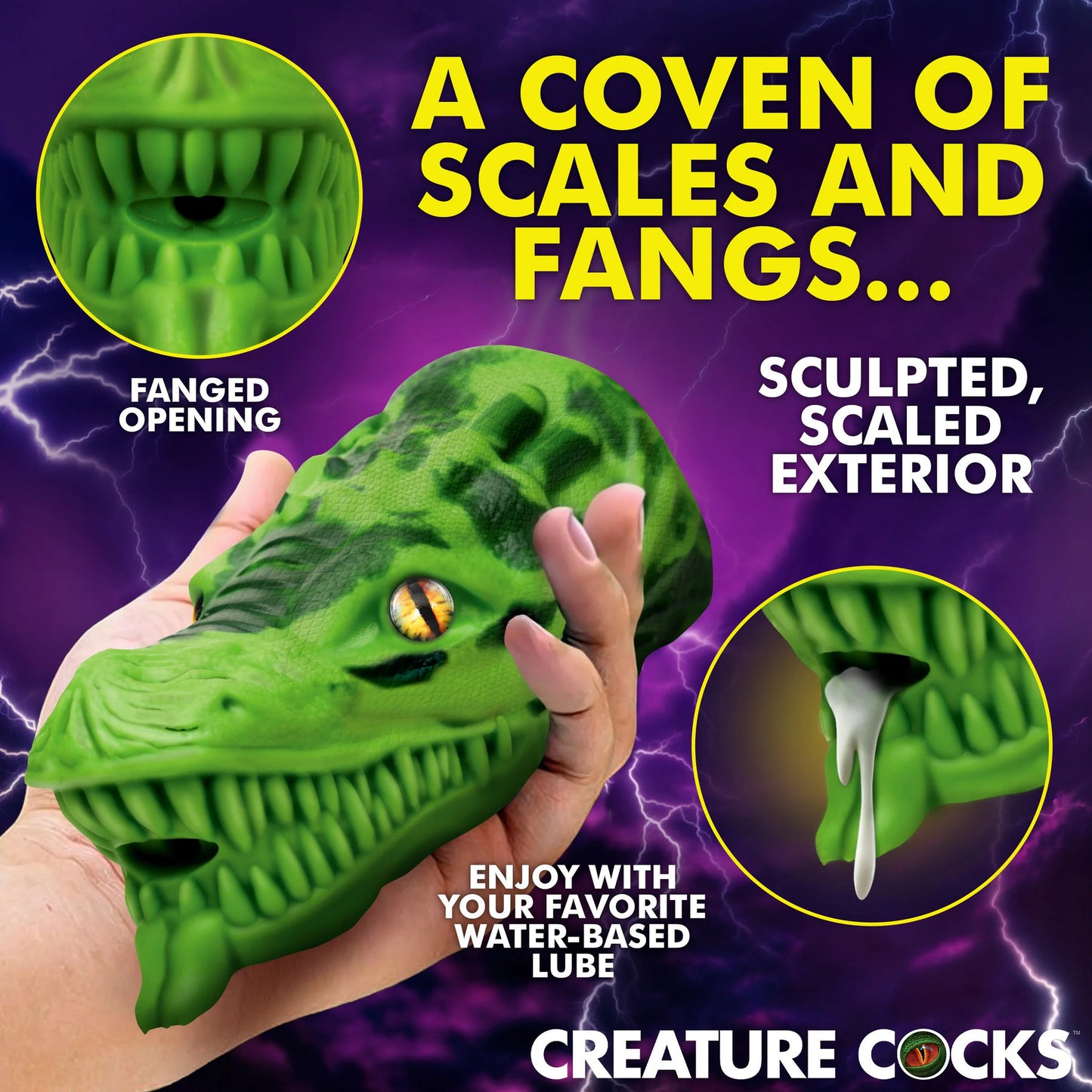 Creature Cock - Dragon Tamer Silicone Stroker - Vert
