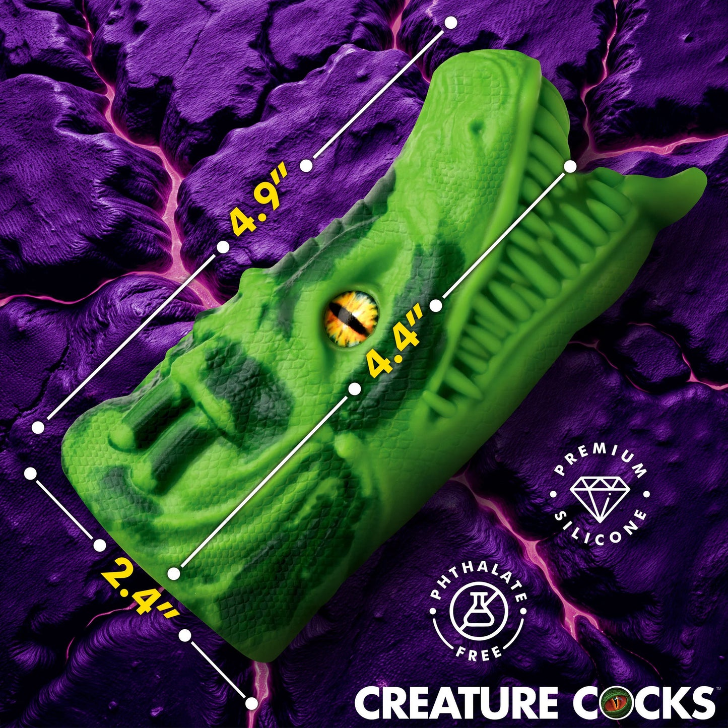 Creature Cock - Dragon Tamer Silicone Stroker - Vert